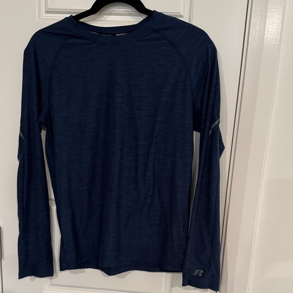 Russell Athletic Dri-power Navy Long Sleeve Tee